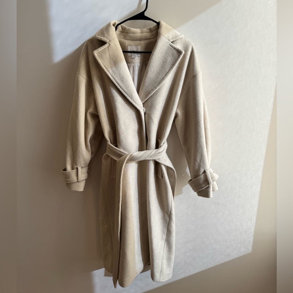LOFT Cream Trench Coat